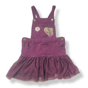 365 Kids Garanimals Red Maroon‎ Overalls Skirt Dress